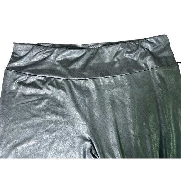 Ava & Viv Black Faux Leather High Waist Capri Leggings Plus Sz 2X (20W-22W) NWT - Picture 7 of 11